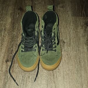 Vans Green and Black Kids Sneakers